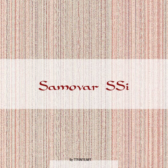 Samovar SSi example